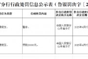 快錢支付清算信息有限公司山東分公司因違反賬戶管理規(guī)定被罰款2萬元