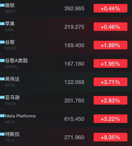特斯拉領(lǐng)漲美股“七巨頭”散戶斥資80億美元逢低買入